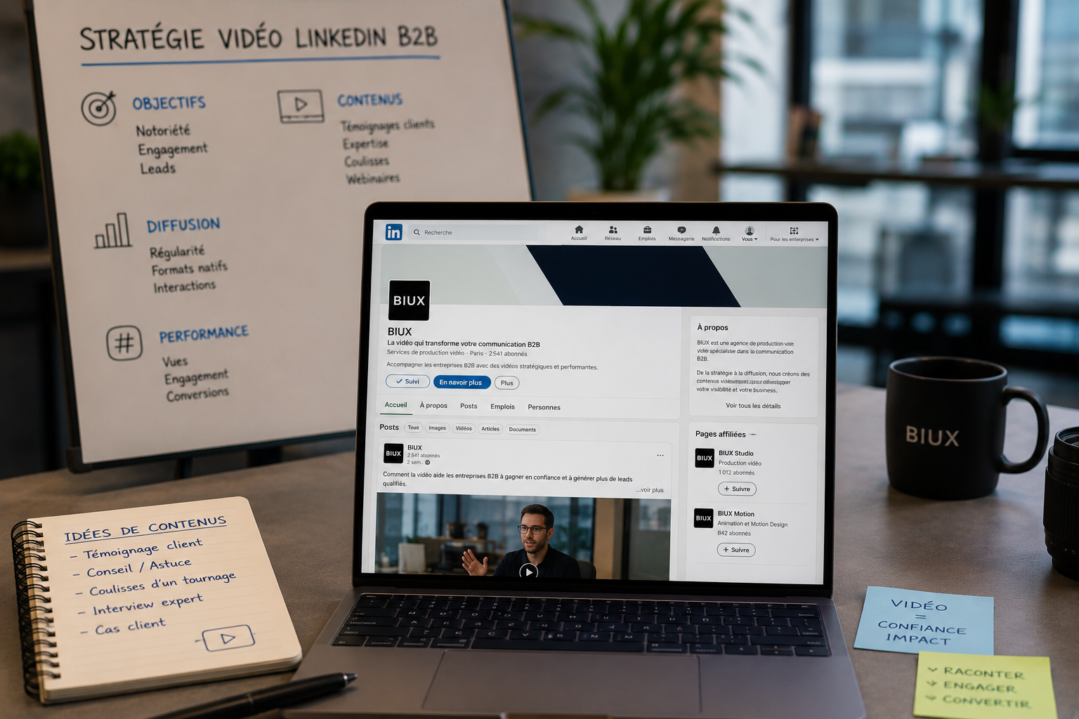 Vidéo LinkedIn entreprise